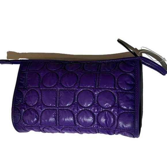 NWT Kate Spade purple quilted makeup bag with water resistant lining. - Picture 4 of 6